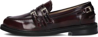 Stefano Lauran Schoenen, Dames, Rood, 37 1/2 EU, Leer, Dames Loafers 12091