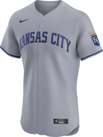 Nike Kansas City Royals Nike Mens Dri-FIT ADV MLB Elite Jersey in Grey | 90B0RORDROY-ZVA