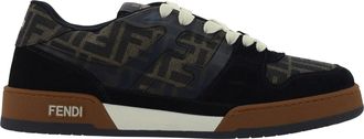 Fendi Mens Sneakers Match Black-Tobacco Black-Ice Upper: Cotton Trainers Black/tobacco Black/ice