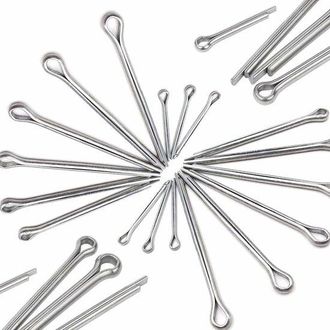 OEM Coppiglie - 150 Pezzi - 15 Misure Diverse - Acciaio Inossidabile - Argento - Per Piccole Riparazioni Meccaniche