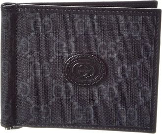 Gucci Black Gg Supreme Canvas Bifold Wallet Compact (Authentic Pre-Loved)
