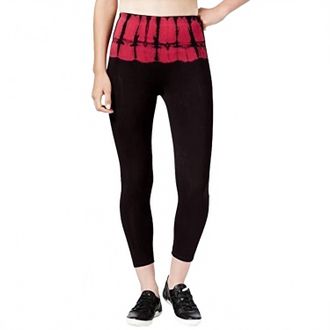 Calvin Klein Performance Tie Dye Cotton Legging In Black/red