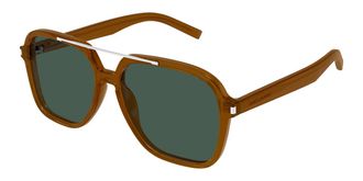 Saint Laurent SL 545 Asian Fit 004 Mens Sunglasses Brown Size 58 - Free RX Lenses - Free RX Lenses