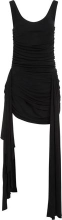 MUGLER Gekreukt Mini Jurk - Dames - Feestkleedjes - Zwart - XS - Kleedjes