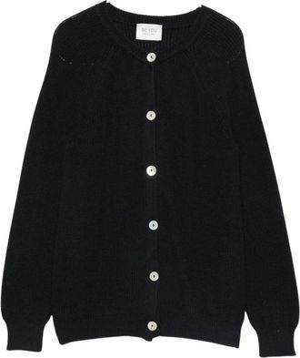 Be You Knitted Cardigan met Knopen - Dames - Vesten - Zwart - S - Katoen - Truien & Vesten