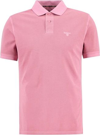 Barbour Washed Tartan Tailored Pique Polo - Heren - Polos - Roze - S - Katoen - Tops