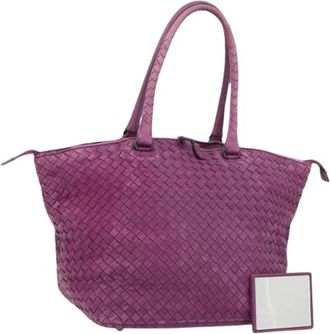 Bottega Veneta Pre-owned Tote Bag - Dames - Vintage Shopper - Paars - ONE Size - Leer - Vintage