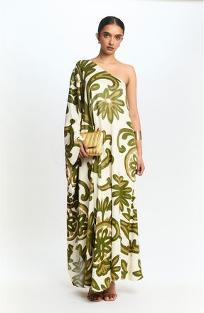 Diarrablu Satu Maxi Dress Elia in Elia Olive at Nordstrom, Size Xx-Large