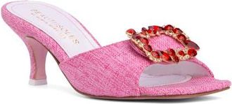 BEAUTIISOLES Eden Kitten Heel Slide Sandal in Pink at Nordstrom, Size 9.5