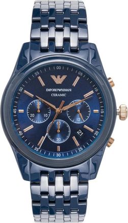 Emporio Armani Watches - Heren - Horloges - Blauw - ONE Size - Accessoires