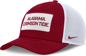 Nike Alabama On-Field Rise Nike Mens College Trucker Adjustable Hat in Red | NC9799MIABN-EST