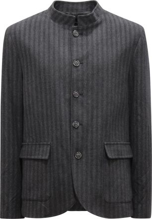 Imperial Jzaeeqf Coreana Gestreepte Jas - Dames - Blazers - Grijs - S - Katoen - Jassen