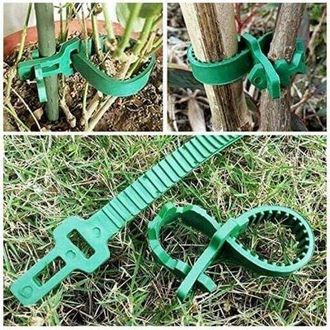 OEM Juego De 5 Ataduras Para &Aacute;rboles, 33 Cm, Ataduras Resistentes Para Arbustos, Ataduras Ajustables Con Cierre Para Sujetar Rosales Y Arbustos