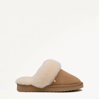 Radley London Tan Classic Shearling Cuff Mule Maple Lane AW25 Radley London