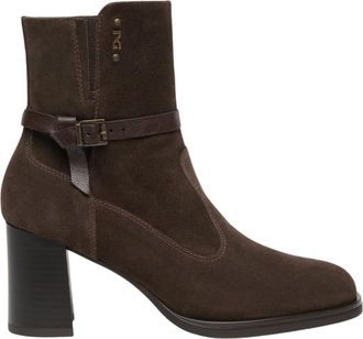 Nero Giardini Stivaletto in Camoscio e Pelle - - Shoes - Donna - Marrone - 41 EU
