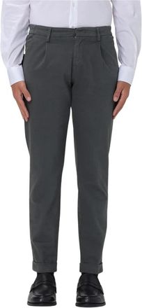 Fay Grijze Stijlvolle Broek - Heren - Slim Fit Broeken - Grijs - W34 - Broeken