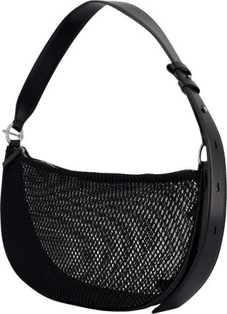 Sams&oslash;e & Sams&oslash;e Womens Mesh Nylon Shoulder Bag Black