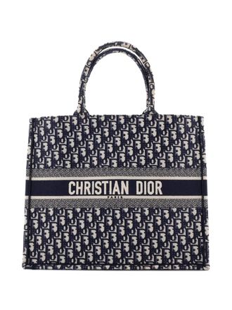 Dior Book Oblique Canvas Large tote bag - Blue