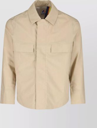 K-Way collared three-layer waterproof jacket