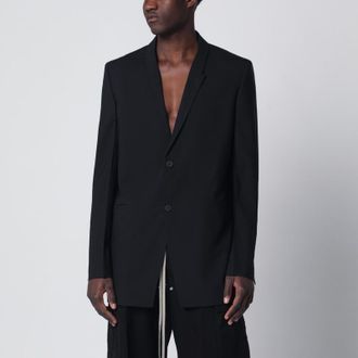 Rick Owens Single-breasted wool jacket black