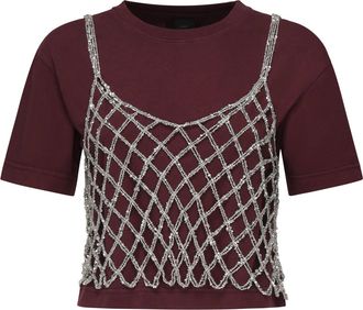 Pinko Cotton Cropped T-shirt