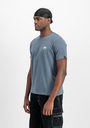 Alpha Industries T-Shirt ALPHA INDUSTRIES Backprint T-Shirt, Herren, Gr. M, blau (denim blau), Obermaterial: 100% Baumwolle, Shirts T-Shirt