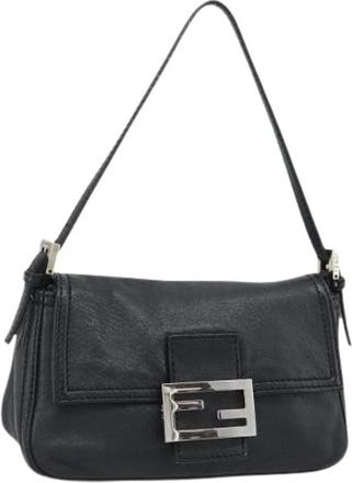 Fendi Pre-owned Vintage Schoudertas - Dames - Vintage Schoudertas - Zwart - ONE Size - Leer - Vintage