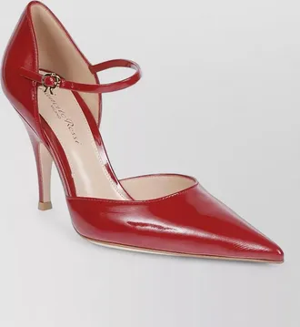 Gianvito Rossi ankle strap pumps glossy finish pointed toe