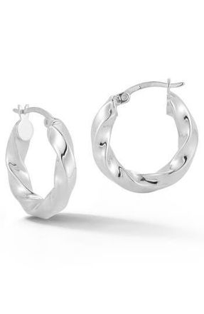 Glaze Jewelry Twisted Hoop Earrings in Silver at Nordstrom Rack