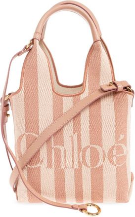 Chlo&eacute; Tassen, Dames, Roze, ONE Size, Katoen, Stripy Mini Bag