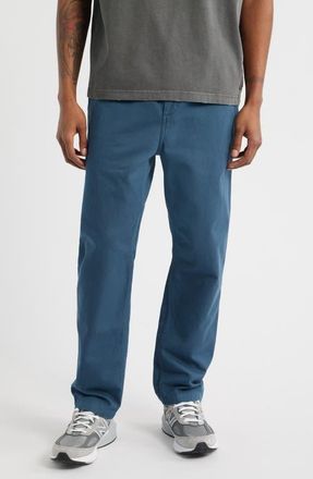 Carhartt Work in Progress Flint Straight Leg Twill Pants in Office Blue at Nordstrom, Size Xx-Large