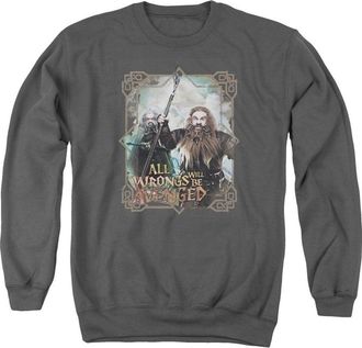 Gildan The Hobbit Wrongs Avenged Adult Crewneck Sweatshirt