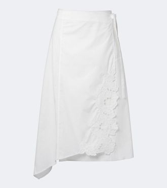 Sir. Klara asymmetric cotton midi skirt