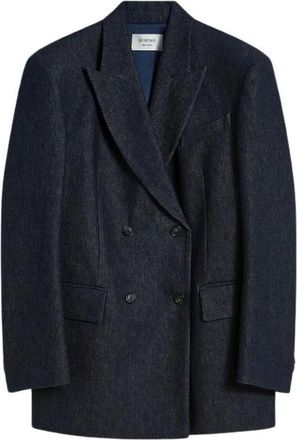 Max Mara Blazers, female, Blue, Size: 4XS Comfort-fit Denim Blazer