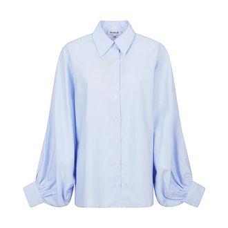 SoSUE Dames, Blouses & Shirts, Blauw, Maat: ONE Size Leer