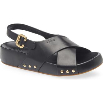 Chlo&eacute; Mae Paddington Sandal in Black at Nordstrom Rack, Size 10Us / 40Eu