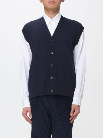 Paolo Pecora Gilet in maglia di lana con scollo a V e chiusura a bottoni