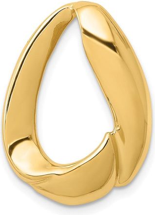 Diamond2Deal 14k Yellow Gold Oval Slide Pendant Fits up to 8mm Omega