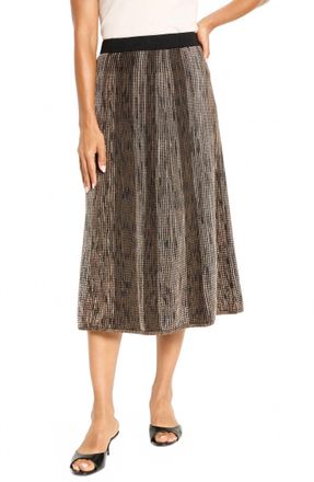 Nic+Zoe Ombre Pixel Knit Midi Skirt In Grey
