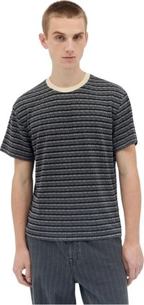 Brain Dead Gestreept gebreid T-shirt - Heren - T-shirts - Veelkleurig - S - Polyester - Tops