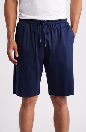 Polo Ralph Lauren Mercerized Cotton Pajama Shorts in Classic Navy/gold at Nordstrom, Size Small