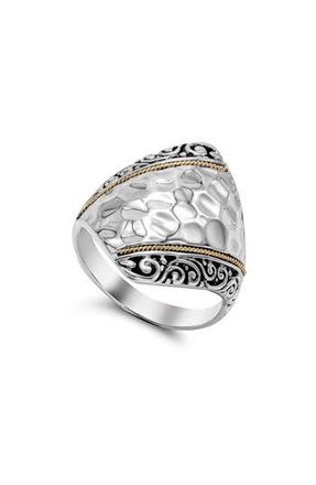 Samuel B. Hammered Ring in Silver And Gold at Nordstrom Rack, Size 6