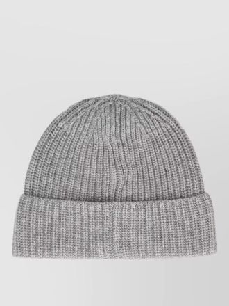 Stone Island ribbed virgin wool beanie