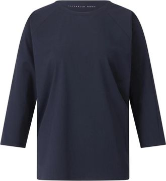 Raffaello Rossi Sportief 3/4 Mouw Jersey T-Shirt - Dames - Longsleeves - Blauw - L - Tops
