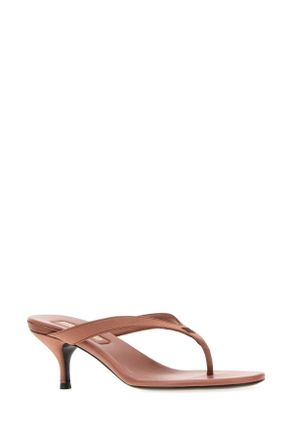 Miu Miu Womens Tacco Mule Heel Cacao Fabric