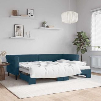 vidaXL Vidaxl - Divano Letto con Letto Estraibile Blu 80x200 cm in Velluto