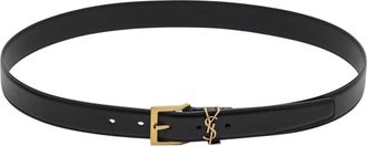 Saint Laurent Cassandre Vadim Riem - Heren - Accessoires - Zwart - Maat: 100 CM Leer
