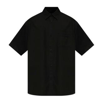 Iceberg Short Sleeve Shirts, male, Black, Size: XL Shirt with Pocket