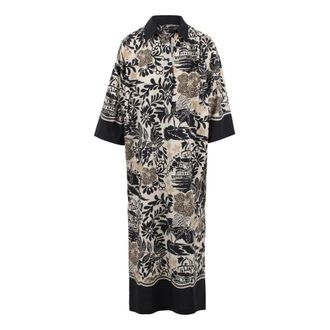 Ermanno Scervino Cotton Kaftan - female - Ermanno Scervino - Midi Dresses - Multicolor - S - Dresses