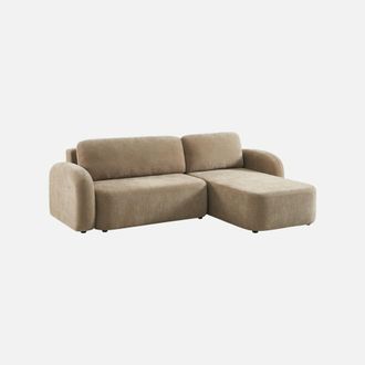 Sweeek Sof&aacute; Cama Esquinero De Tela Con Arc&oacute;n, 3 Plazas